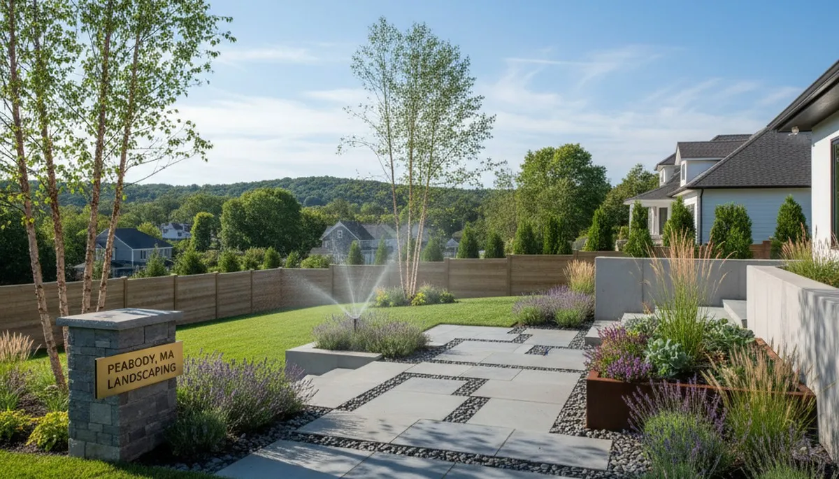 Landscaping team in Saugus, MA providing lawn care and outdoor property maintenance
