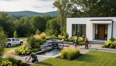 Landscaping service in Saugus, MA for lawn care, mulch installation, and yard maintenance