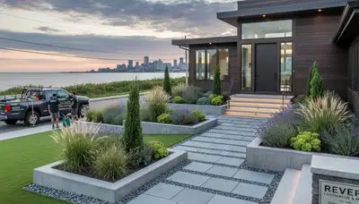 Landscaping crew providing lawn care and yard maintenance in Saugus, MA