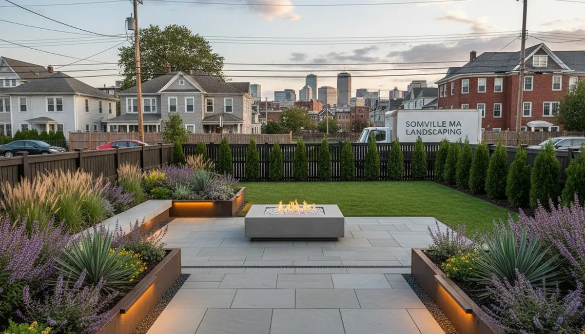 Landscaping crew serving Saugus, MA with professional lawn care and yard maintenance