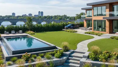 Landscaping crew providing lawn care services in Saugus, MA